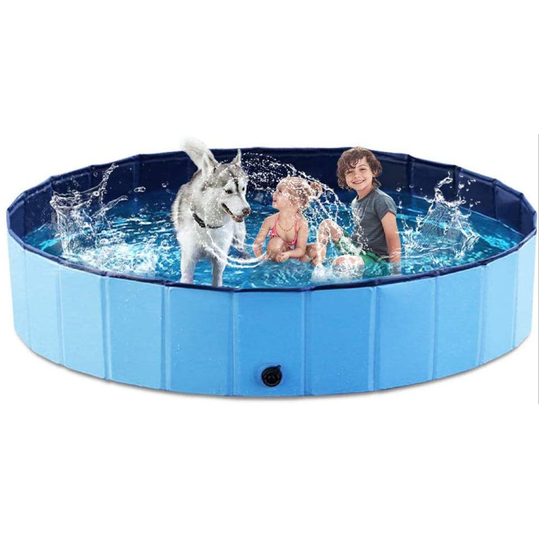 kungreatbig Foldable Dog Pet Pool For Kids, Protable SlipResistant